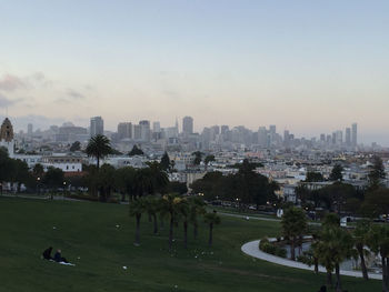 Cityscape at sunset