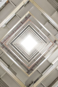 Low angle view of illuminated ceiling in building