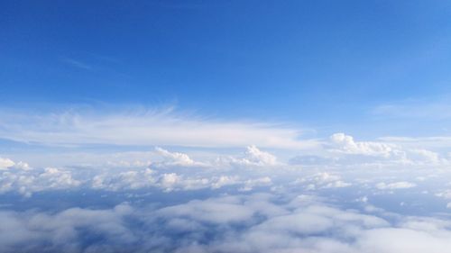 Low angle view of clouds in blue sky