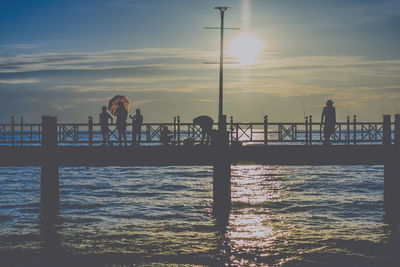 Pier in sea