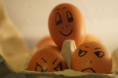 Close-up of easter egg on table