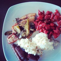 Close-up of served food