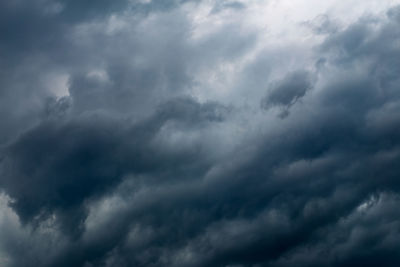 Low angle view of storm clouds in sky