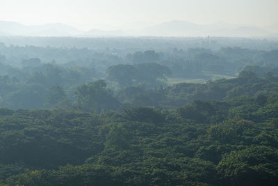 Scenic view of landscape against mountains