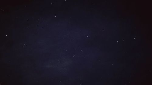 Low angle view of stars in sky