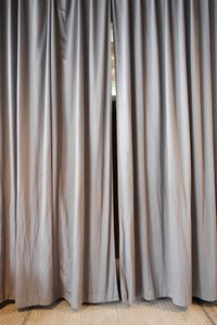 Brown curtain at home