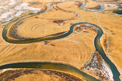 Aerial view of road