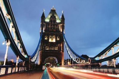 View of bridge against blue sky