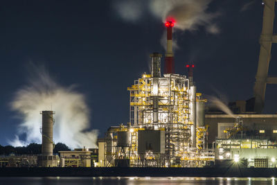 Bio power plant at night