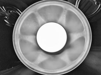 High angle view of empty bowl on table