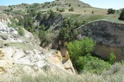 Scenic view of rocky mountains