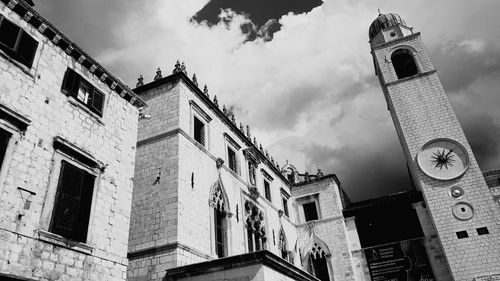 Low angle view of buildings against sky