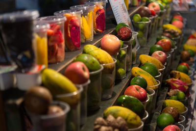 Close-up of fruits for sale in market