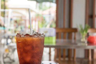 Close-up of drink on table