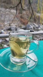 Close-up of tea on table