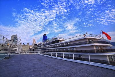 Modern building against blue sky