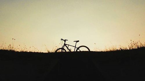 View of landscape at sunset