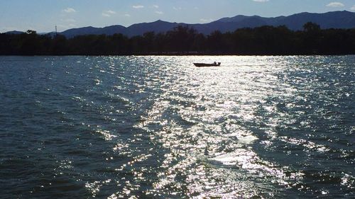 Boats in lake