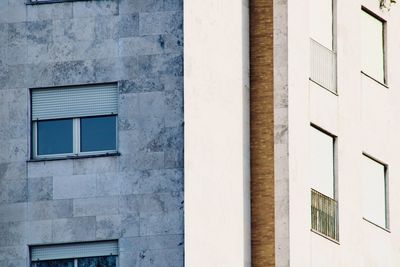 Low angle view of window on building