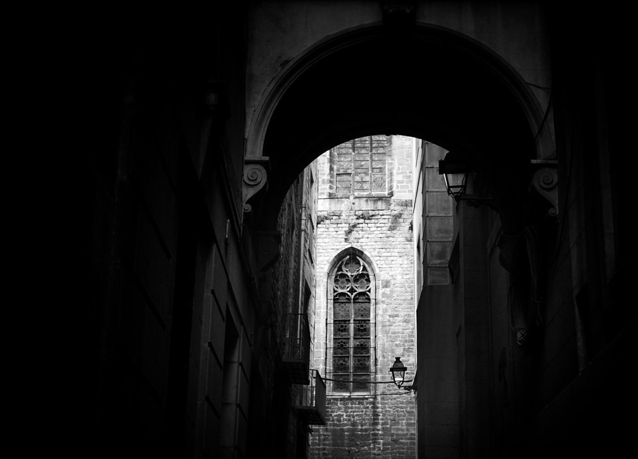 arch, architecture, built structure, window, building exterior, indoors, door, entrance, building, archway, arched, closed, no people, day, old, history, brick wall, low angle view, doorway, church