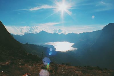 Scenic view of mountain against sky