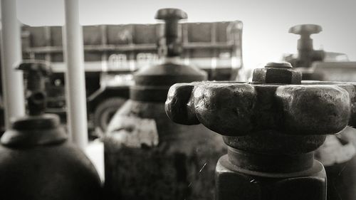 Close-up of oxygen tank