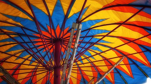 Low angle view of ferris wheel against sky