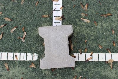 Close-up high angle view of paving stone