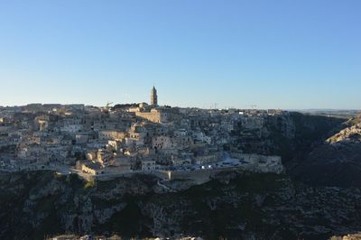 High angle view of cityscape against sky