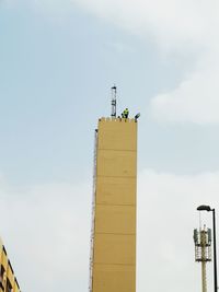 Low angle view of building against sky