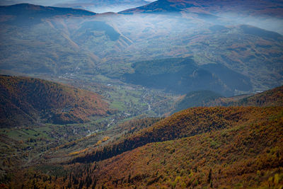 High angle view of valley