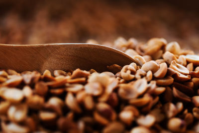 Close-up of coffee beans on table