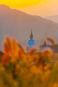 View of cathedral against sky during sunset