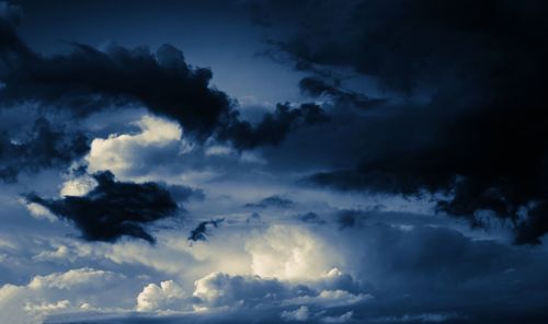 Low angle view of cloudy sky