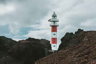 The most beautiful lighthouse you can see in the canary islands. punta de teno in a beautiful sunset