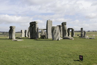 View of the stone henge in england 