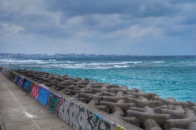 Scenic view of sea against sky