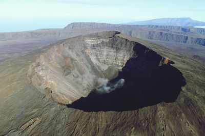 Majestic view of piton de la fournaise