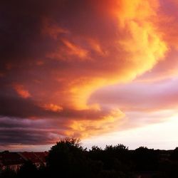Scenic view of landscape against cloudy sky
