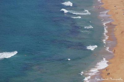 High angle view of beach