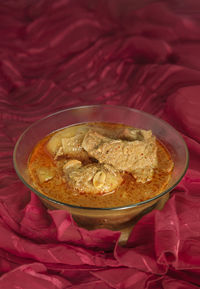 High angle view of breakfast in bowl