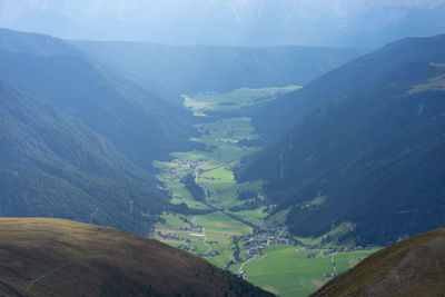 Spectacular high view of val casies -  gsieser tal - südtirol - south tyrol - italy