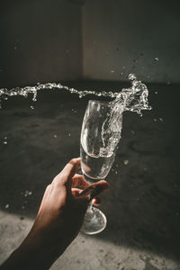 Man holding glass of water