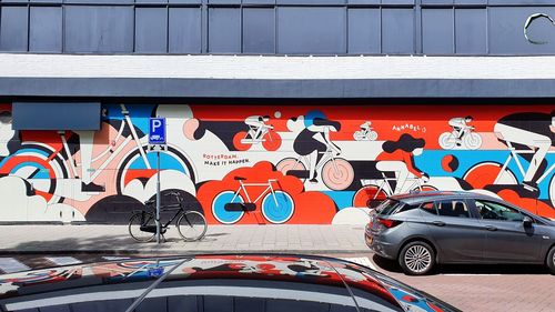 Graffiti on wall in city