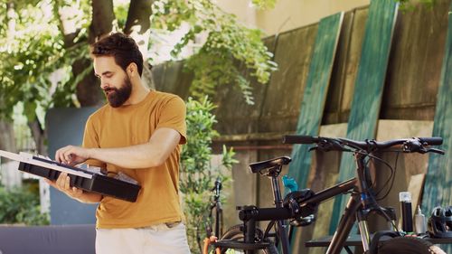 Young man using mobile phone