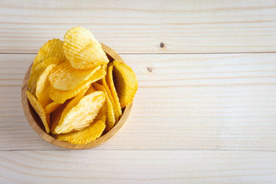 High angle view of lemon on table