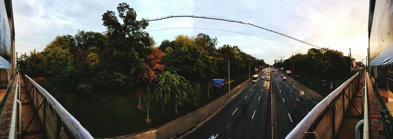 Railway bridge against sky
