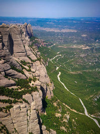 Scenic view of rocky mountains against sky