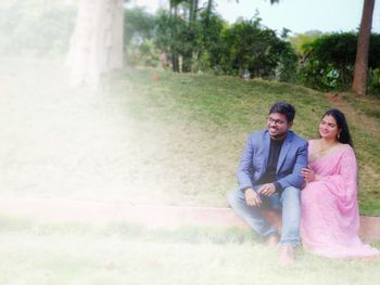 Young couple smiling