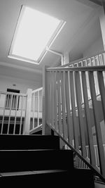 Low angle view of staircase at home